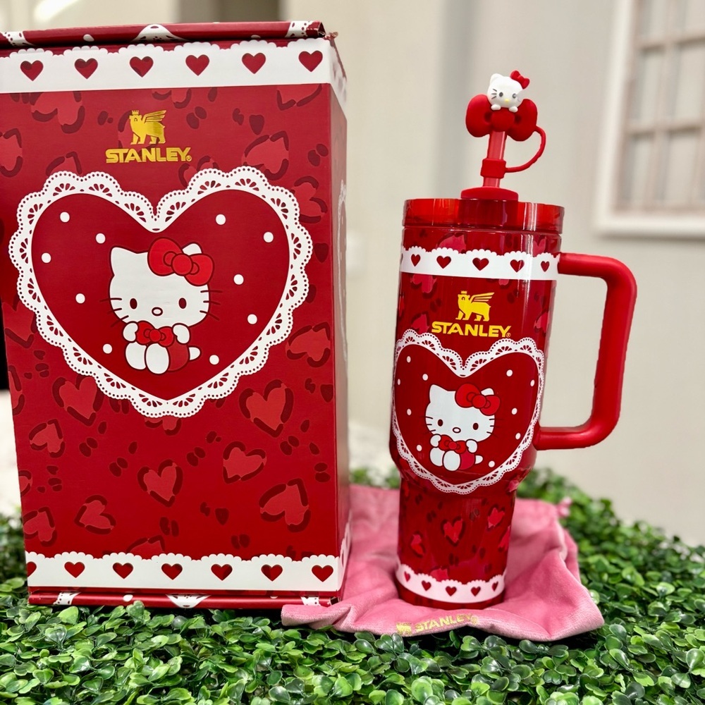 Customized Stanley Hello Kitty 40 oz GLOW IN THE DARK !